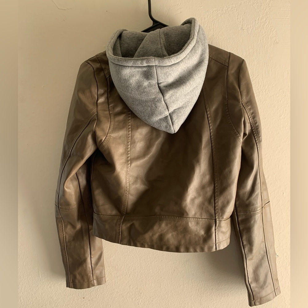 Tan leather jacket size medium!